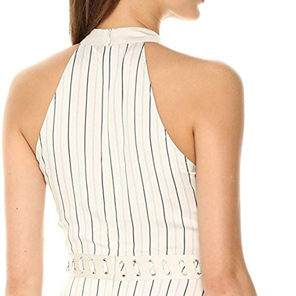 BB Dakota Women's Charlize Lace Up Striped Dress - Picture 2 of 8
